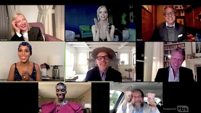 Actor Mark Ruffalo, top right, wins Outstanding Performance by a Male Actor in a Television Movie or Limited Series for 'I Know This Much Is True' at the 27th annual Screen Actors Guild Awards. Reuters