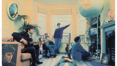 The album cover for the 1994 Oasis debut, 'Definitely Maybe'.