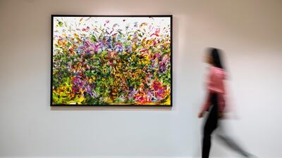 Ali Banisadr's 'Stardust' is the second highest lot in the auction and is expected to sell at over Dh1,000,000. Courtesy Sotheby's