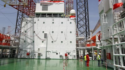The Seajacks Hydra will be a modified Gusto MSC NG2500X self-elevating and self-propelled jack-up. Jeffrey E Biteng / The National