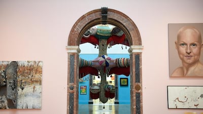 Works are presented during the media preview of Summer Exhibition at the Royal Academy of Arts in London. Neil Hall / EPA