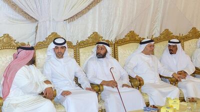 Sheikh Hazza bin Tahnoon Under-Secretary to the Ruler’s Representative of the Eastern Region offers condolences to families of the soldiers who were killed in Yemen. Wam