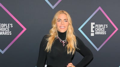 Busy Philipps in a Christian Siriano turtleneck dress. Photo / AFP