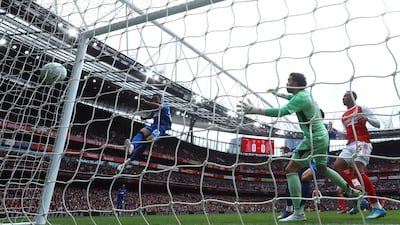 Bournemouth's Junior Kroupi scores their first goal. Reuters