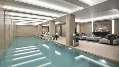 There is a sumptuous 15m swimming pool with full spa facilities. Courtesy Knight Frank