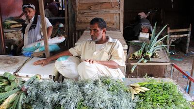 A market in the northern district of Abs, in Yemen's Hajjah province, November 30. AFP