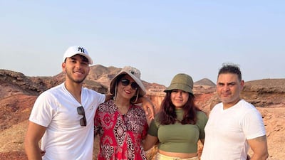 Vijayshankar Kavasseri, Anjana Kavasseri, Avantika Kavasseri and Vedaant Kavassari are travelling together to watch Portugal play. Photo: Vijayshankar Kavasseri