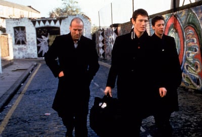 Jason Statham, Nick Moran and Dexter Fletcher in 'Lock, Stock and Two Smoking Barrels' (1998). Gramercy Pictures