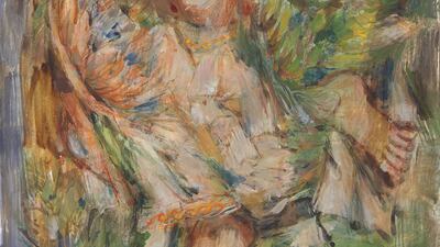 Handout of EZ015_Elias Zayat, Study for Triptych (left canvas), 2014, Tempura on Paper, 70 x 50 cm. Courtesy of Green Art Gallery. NOTE: Anna Seaman - September - Sunday's story. *** Local Caption *** EZ015_Elias Zayat, Study for Triptych (left canvas), 2014, Tempura on Paper, 70 x 50 cm.jpg