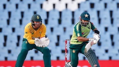 Pakistan's Mohammad Rizwan scored an unbeaten 73 against South Africa on Wednesday. AFP