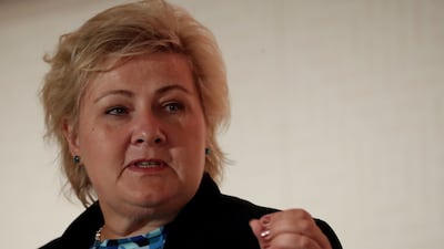 Norway's Prime Minister Erna Solberg urged investors to work with the country's new climate investment fund. Reuters