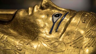 The coffin on display. AFP