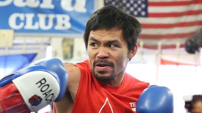 Manny Pacquiao has not fought since a points defeat to Jeff Horn in July last year. Lucy Nicholson / Reuters