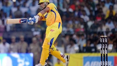 Murali Vijay of Chennai Super Kings plays a shot during his side's IPL victory over the Royal Challengers Bangalore at MA Chidambaram Stadium yesterday.