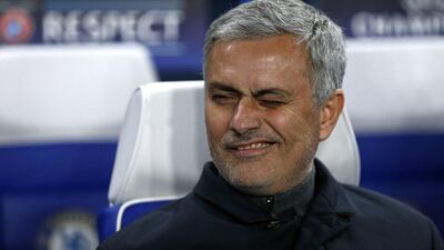Chelsea manager Jose Mourinho winks during his team's Champions League win over FC Porto on Wednesday night. Eddie Keogh / Reuters / December 9, 2015