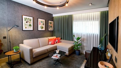 All the materials, fibres and surfaces in the Vegan Suite are natural and plant-based, from the furniture and fittings all the way down to the ink in the pens. Photo by Mark Weeks