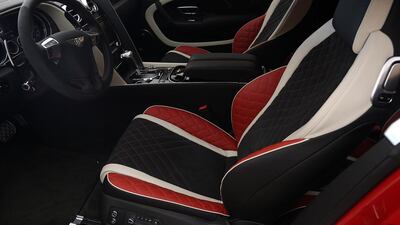 Interior view of the Bentley Continental Supersports car. Satish Kumar / The National