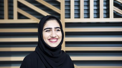 Shamma Al Bastaki, who is a student ambassador for Louvre Abu Dhabi. Christopher Pike / The National