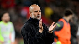 Manchester City manager Pep Guardiola applauds fans after the English Premier League match between AFC Bournemouth and Manchester City in Bournemouth, Great Britain, 19 May 2026. The match ended 1-1 which ended Manchester City's Premier League title hopes. EPA/DANIEL HAMBURY EDITORIAL USE ONLY. No use with unauthorized audio, video, data, fixture lists, club/league logos, 'live' services or NFTs. Online in-match use limited to 120 images, no video emulation. No use in betting, games or single club/league/player publications.