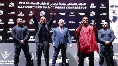 Ali Al Qaisi and Vicente Vargas ahead of their UAE Warriors 57 featherweight contest