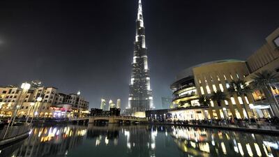 The Burj Khalifa all lit up before the start of Earth Hour on March 29, 2014. Charles Crowell for The National