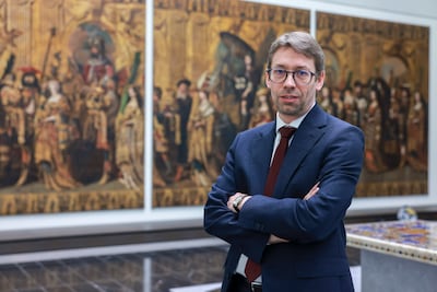 Louvre Abu Dhabi's Guilhem Andre says the work has come on display after a two-year restoration process. Victor Besa / The National