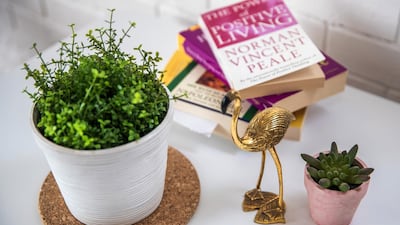 The books laid out on the tables, such as Malcolm Gladwell’s 'The Tipping Point', a collection of works from Rumi and 'The Power of Positive Living' by Norman Vincent Peale, are from Athra’s own collection. Victor Besa / The National