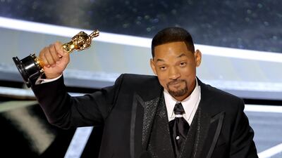 Will Smith accepts the Best Actor in a Leading Role award for ‘King Richard’ onstage during the 94th Annual Academy Awards at Dolby Theatre in Hollywood, California. AFP