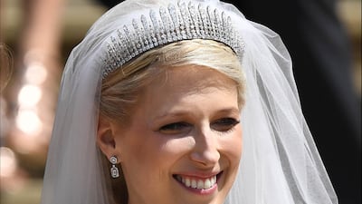 Lady Gabriella Windsor sported the tiara worn by her grandmother and mother on their wedding days. Getty Images