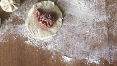 Khinkali Georgian dumplings, a dish from Olia Hercules's book Kaukasis. Photo: Elena Heatherwick