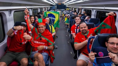 Brazil and Morocco on the train in New York City. Getty Images