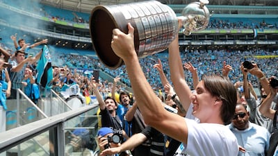 Geromel was one of Gremio's heroes as the Brazilian club lifted the Copa Libertadores. Diego Vara / Reuters