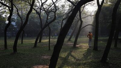A man exercises in the morning at Ramna Park in Dhaka, Bangladesh. Mohammad Ponir Hossain / Reuters.