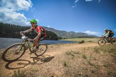 Stuart Caunt competing in last year's Wines to Whales - a multi-stage cycling race in the UK. Courtesy Stuart Caunt