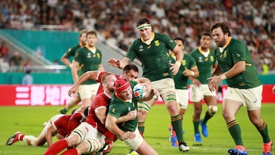 Schalk Brits scores his South Africa's eighth try. Getty