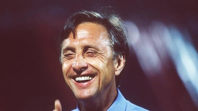 Barcelona manager Johan Cruyff during the 1993/94 season. Getty