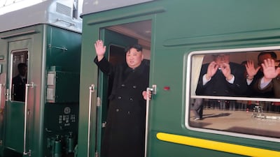 North Korean leader Kim Jong Un leaves for Hanoi, Vietnam, for a second US-North Korea summit from February 27 to 28. EPA