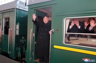 North Korean leader Kim Jong-un leaves for Hanoi, Vietnam, ahead of talks with Donald Trump in 2019. EPA