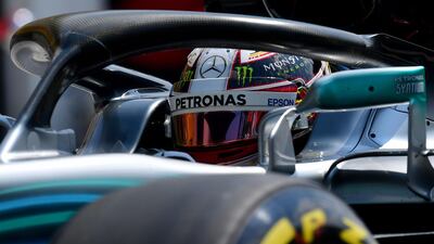 Lewis Hamilton during Friday's practice in Hungary. AFP