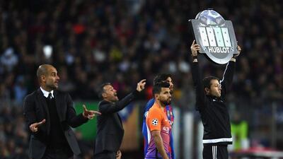 Pep Guardiola's decision to bench Sergio Aguero against Barcelona did not work as planned as Manchester City lost the Uefa Champions League match 4-0. David Ramos / Getty Images