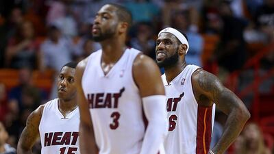 Dwyane Wade, LeBron James and the Miami Heat lost each of their four contests against the Brooklyn Nets during the regular season. Mike Ehrmann / Getty Images
