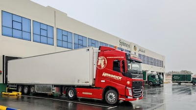 Supplies reaching the Emirates by road could become a more common sight. Photo: Spinneys
