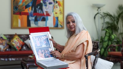 Dubai businesswoman and community volunteer Kusum Dutta was in her twenties during the India-Pakistan 1971 war, and recalls the anguish of widows she tried to comfort. She looks through old photographs from home. Victor Besa / The National
