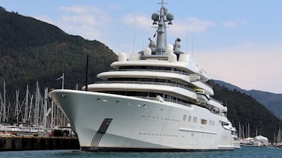 Eclipse, a superyacht linked to sanctioned Russian oligarch Roman Abramovich. Reuters
