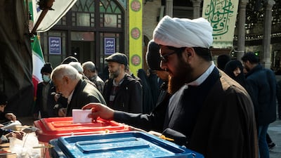 Iranians voting in national elections in Tehran. Getty Images