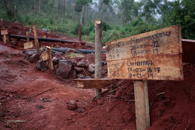 Graves of people killed during Cyclone Idai in Zimbabwe's Chimanimani district. EPA