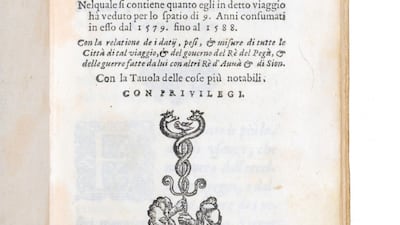 The Viaggio dell'Indie Orientali – published in 1590 – was sold to a regional book collector in 2017 for $80,000. Peter Harrington