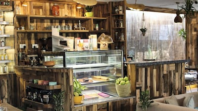 The space includes Seva Table, a plant-based cafe