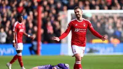 Nottingham Forest's Harry Toffolo reacts after committing a foul. Action Images