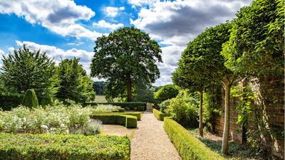The landscaped gardens and walkways